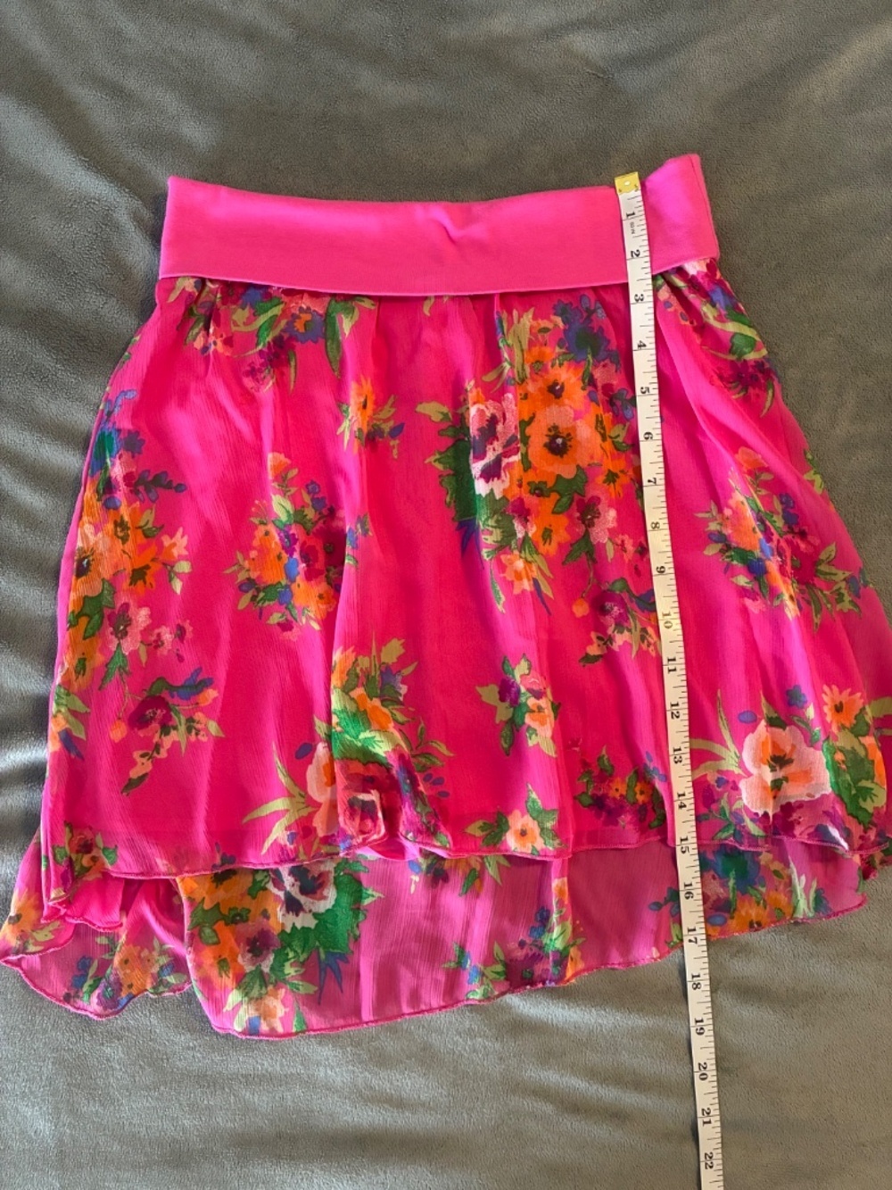 Aeropostale Pink Floral Skater Skirt - Picture 8 of 8